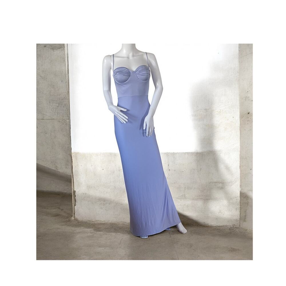 Lucy In the Sky Diya Ruched Maxi Dress Lavender XXS